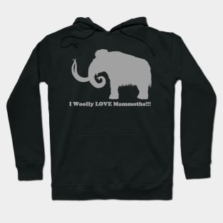 I Woolly LOVE Mammoths!!! Back Design Light Hoodie